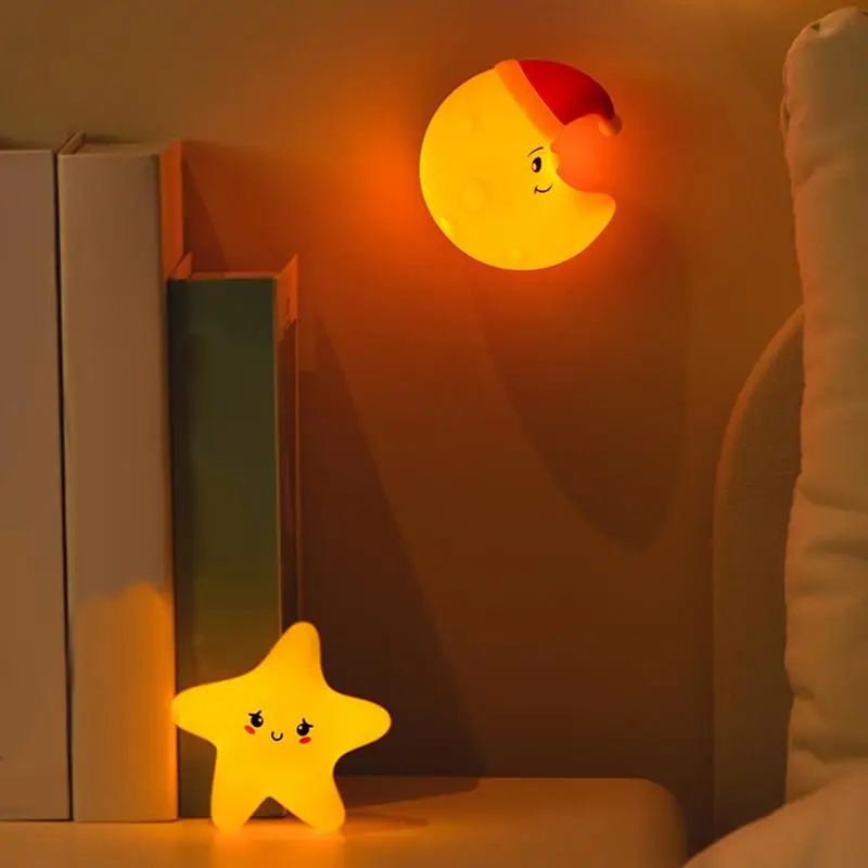 Cute Touch Night Light Dimmable Cute Kids Decor Lamp Cartoon Lights Bedroom Nightlight For Children's Room Bedside Table Desk