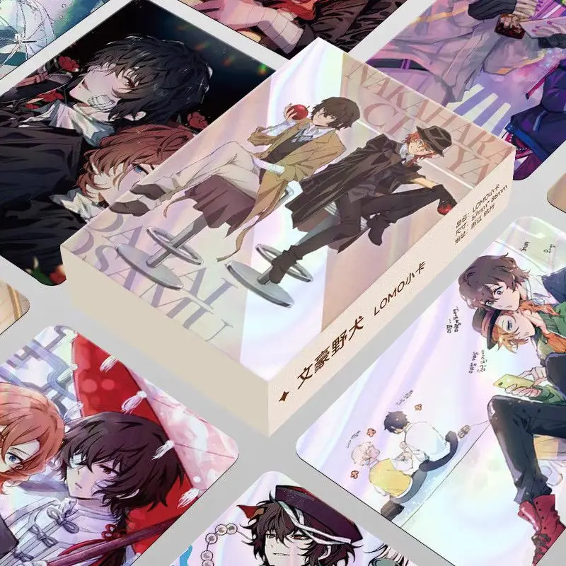 Bungo Stray Dogs 55 Cartões Mini Laser, Cartão de Coleção Especial Nakano, Fotos Polaroid Exquisitas Autoimpressas, Lembranças de Anime