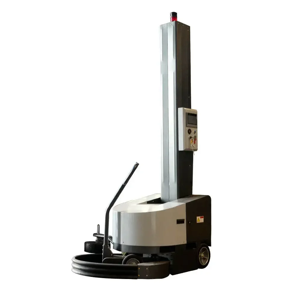 Automatic Control System Mobile Robotic Pallet Stretch Film Wrapper Wrapping Machine