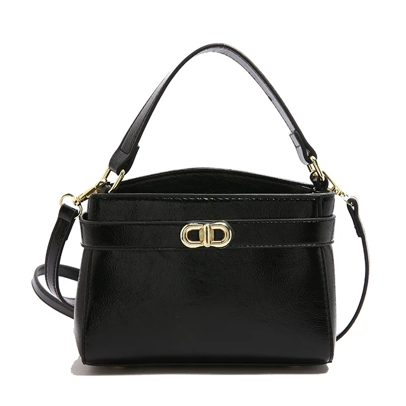 2025 High-end Texture Women's Small-Scale Retro Metal Clasp Shoulder Bag for Casual Commuting, Versatile Crossbody Bag