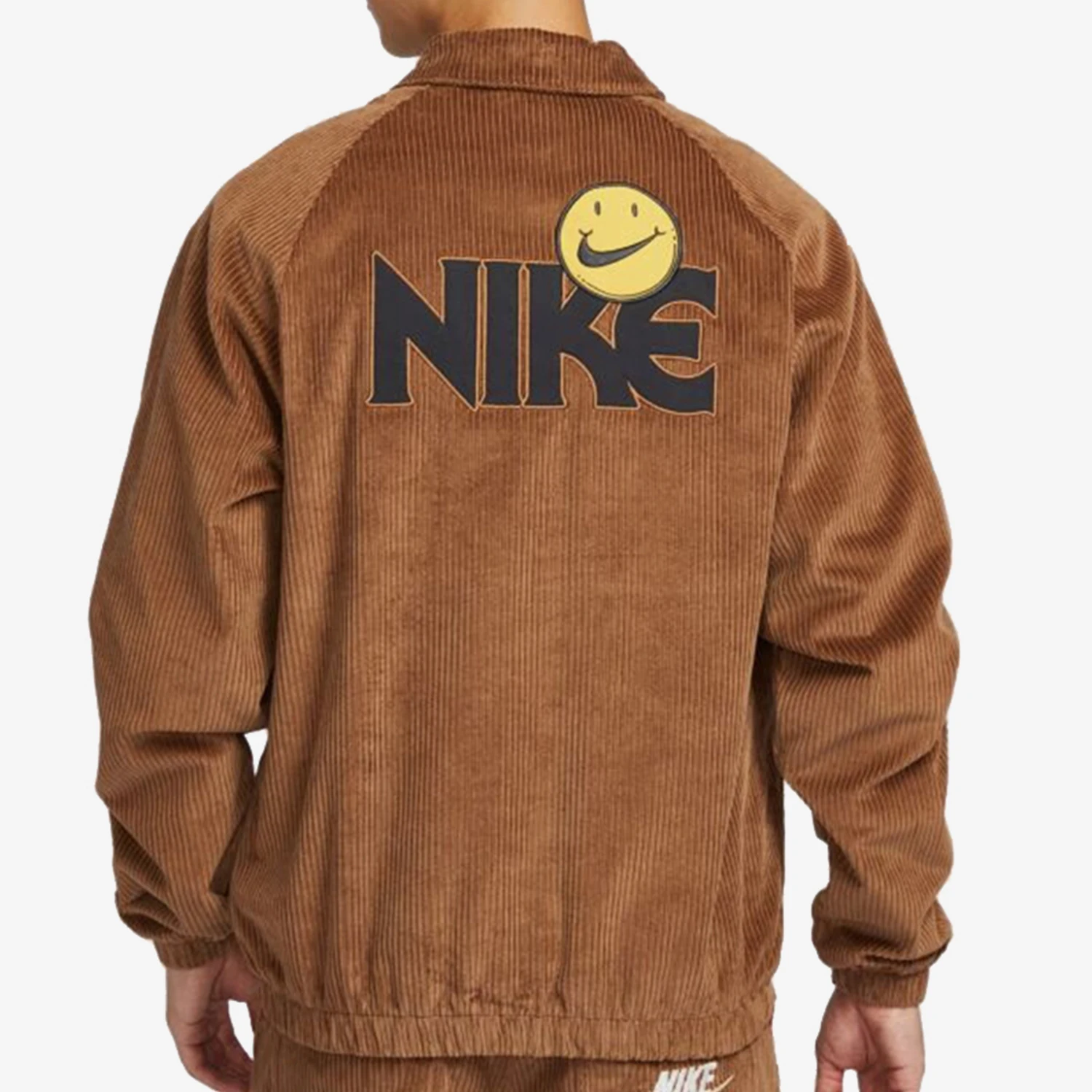 Nike Genuine 2023 Winter Men's Smile Embroidered Collar Loose Jacket FZ5737-281