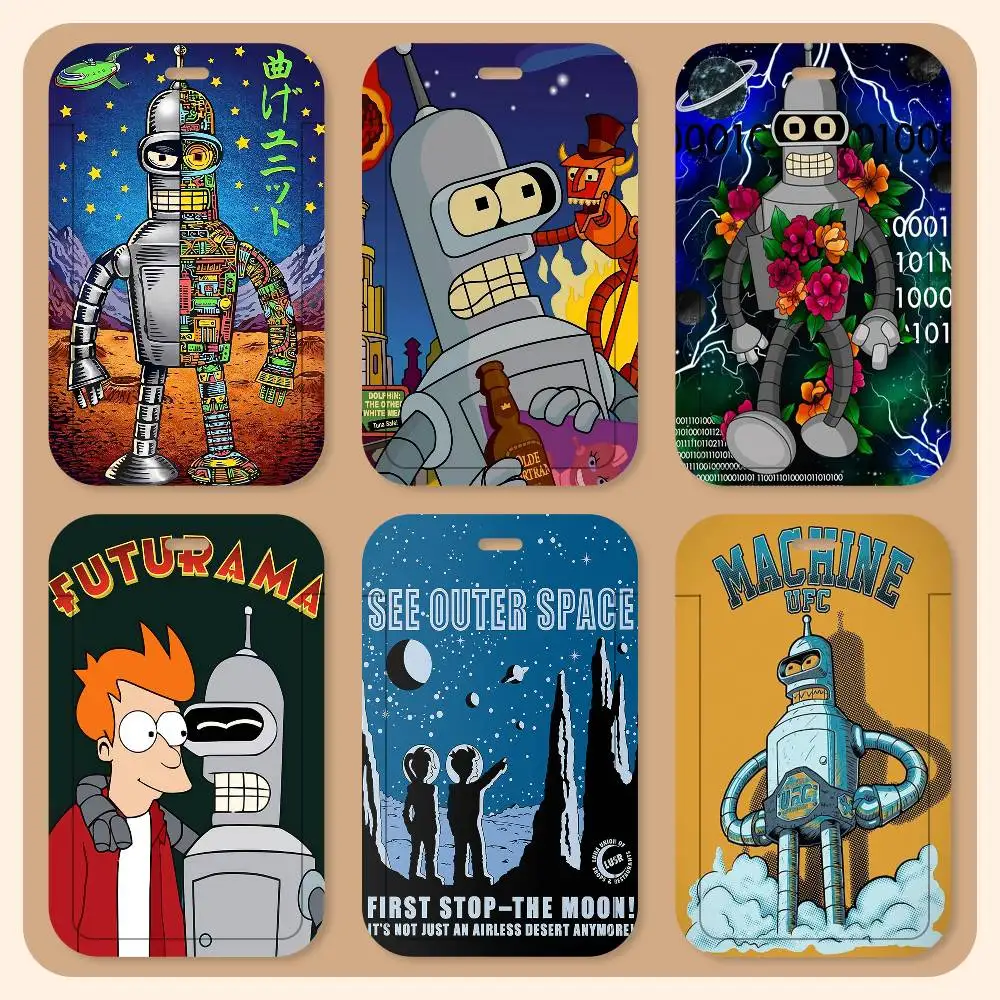 

Держатели для карт F-Futurama B-Bender в стиле аниме, держатели для студенческих удостоверений, держатели для карт на шею, аксессуары для контроля доступа, подарки