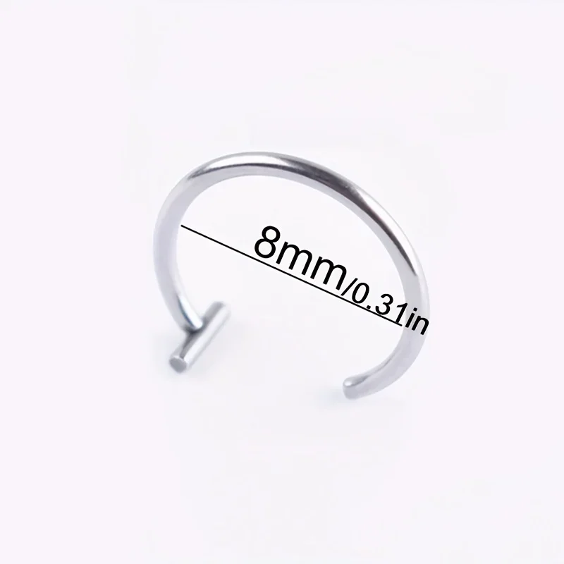 1 قطعة حلقات ثقب الشفاه وهمية الأنف الأنف الدائري الحاجز كليب على حلقة الفم وهمية ثقب الجسم كليب هوب