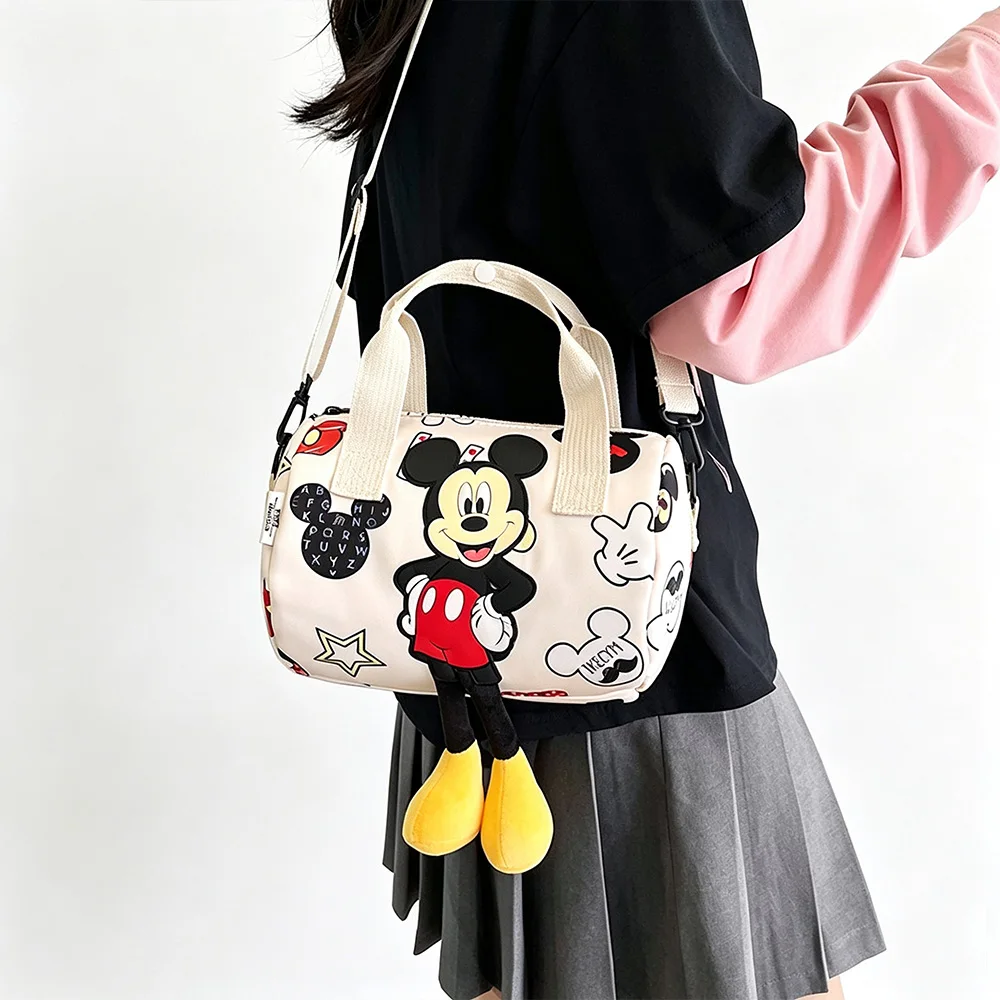 Damen-Handtasche aus Canvas mit großem Fassungsvermögen, modische Umhängetasche mit Cartoon-Design, Einkaufstasche – Detail 14