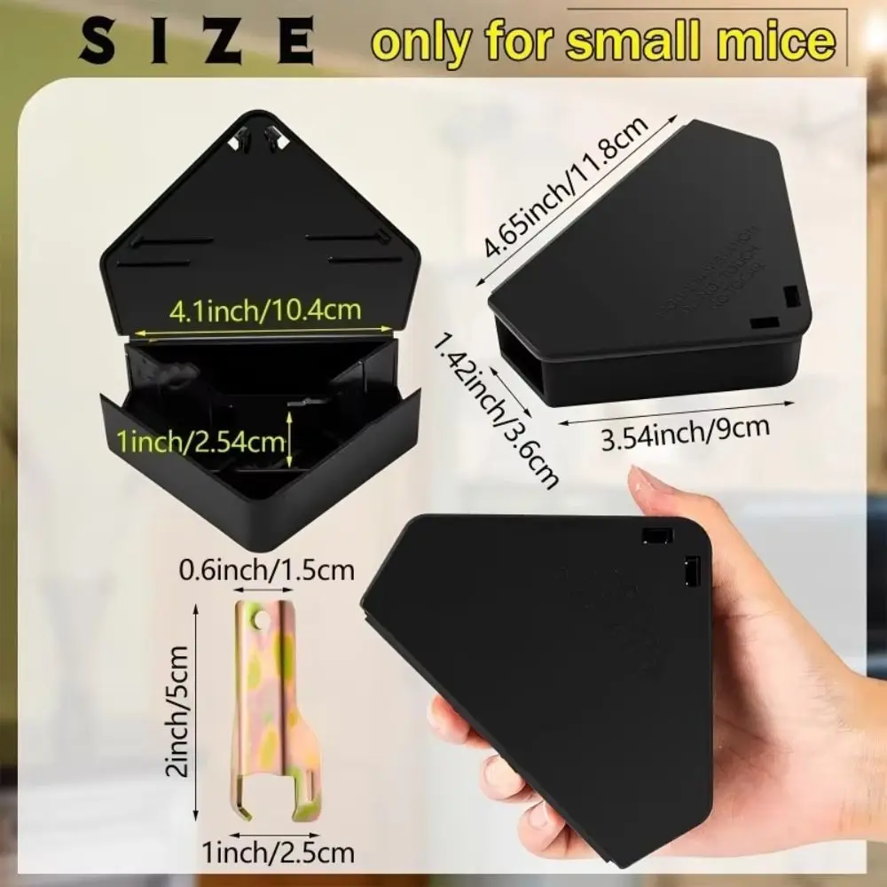 Triangle Shape Mice Bait Station Sturdy Box Secure Station Mouse Trap Station Bait Holder Mouse Bait Box Outdoor Use