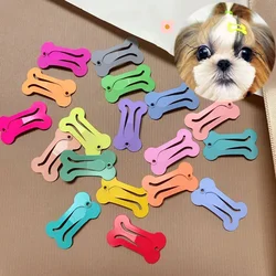 5/10/20Pcs/lot Cute Dog Hairpin Colorful Bone Shape Hairpin Pet Small Dogs Hair Clips for Chihuahua Pug Grooming Dog Accessories