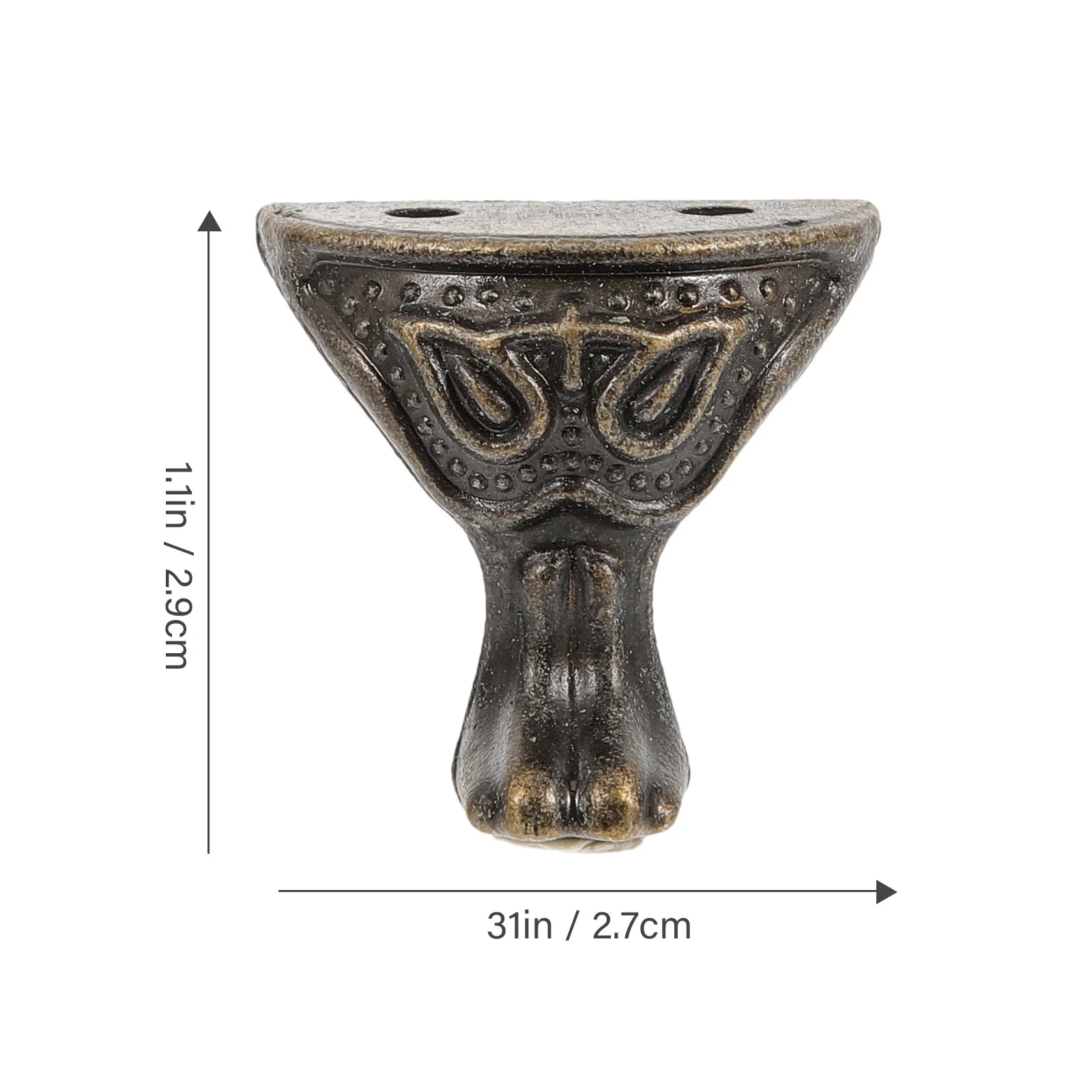 12개입 상자 모서리 보호대 아연 합금 장식용 나무 케이스 다리 보석함 다리 녹 방지 보석함 하드웨어