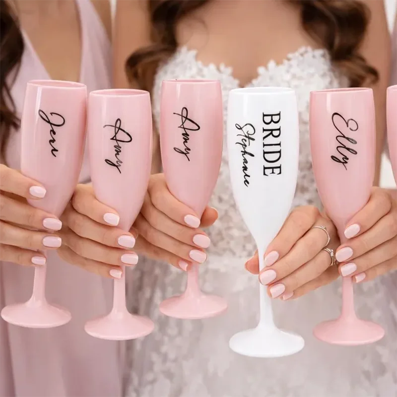 Wife of The Party Plastic Champagne Flute Bachelorette Party Supplies Bridal Party Gift Bride To Be Bridesmaid Gift Wedding Day