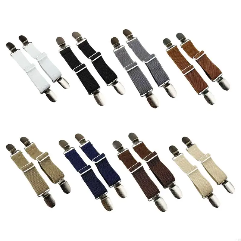 H8WB مقابض كعب قابلة للتخصيص للانزلاق على الأحذية حزام حذاء مرن مع أبازيم معدنية تصميم مانع للانزلاق للبغال والقباقيب #1