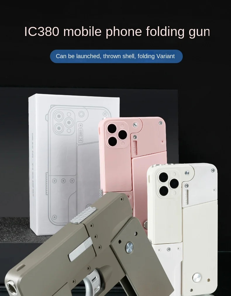 New Folding Apple Mobile Phone Soft Bullet Gun children\'s Boy\'s imitation Pistol toy Nerf Gun Toy Guns Fake gunFunny Toy Gift