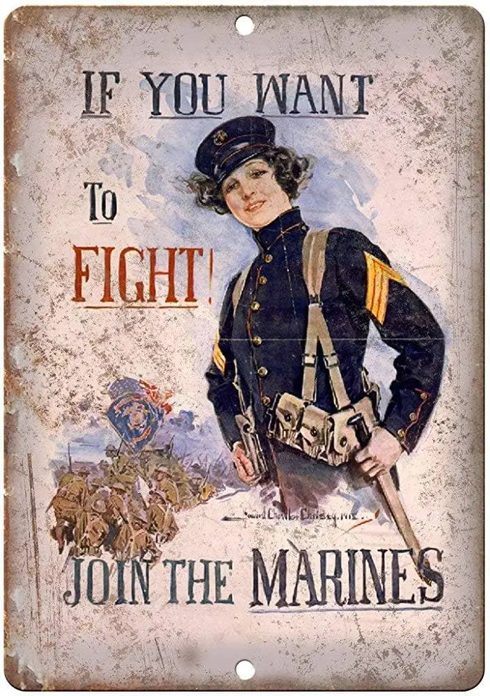 Tin Sign New Aluminum Sign Join The Marines Wall Decor -aluminum sign