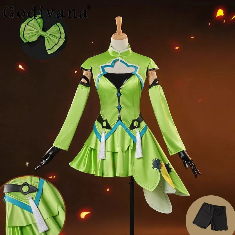 Women Solid Shirt and Skirt Cos Suit Leather Two Dimensional Game Cosplay Set Female Animation Costume Skirt Outfits