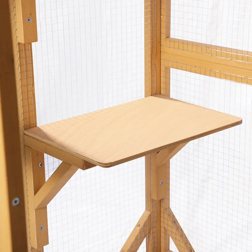 Ninho de gato de madeira maciça chanfro de madeira maciça cama para animais de estimação casa para gatos