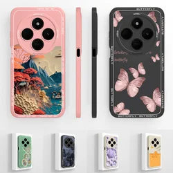 Case For Xiaomi Redmi 14C Butterfly Star Cat Shockproof Anti-fall Luxury Silicone Phone Cover For redmi 14c xiaomi 14c Funda