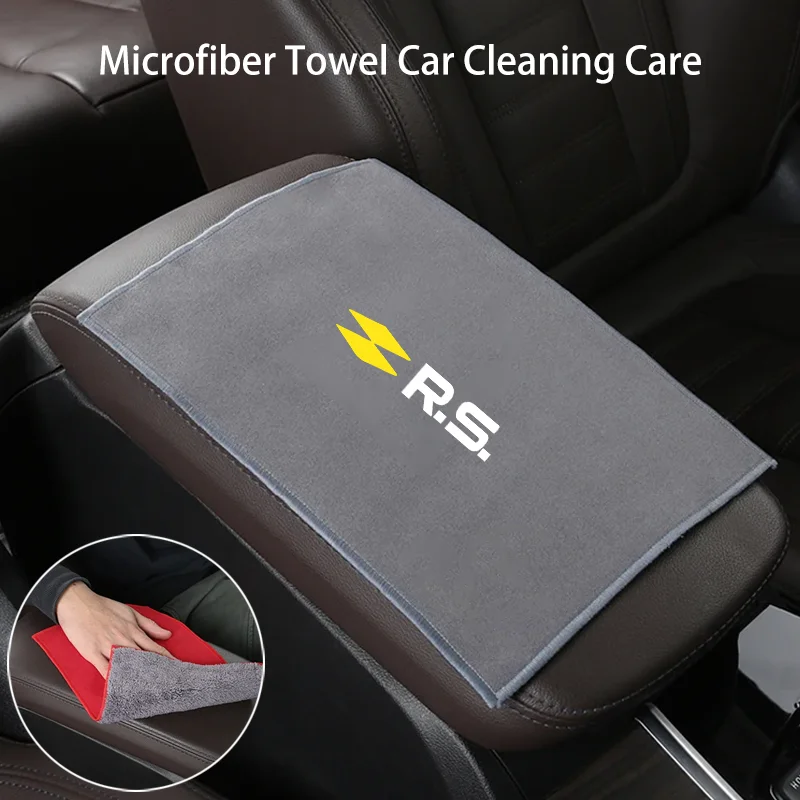 Microfiber Towel Car Accessories Cleaning Care Tools Accessories For Renault RS Megane Clio Kadjar Captur Sandero Duster Koleos