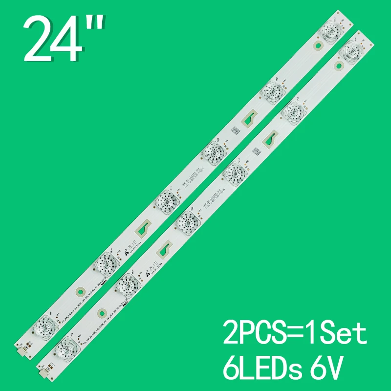 2PCS TV Backlight Strips for TCL 24LF600T 24D1600 24HR330M06A0 V2