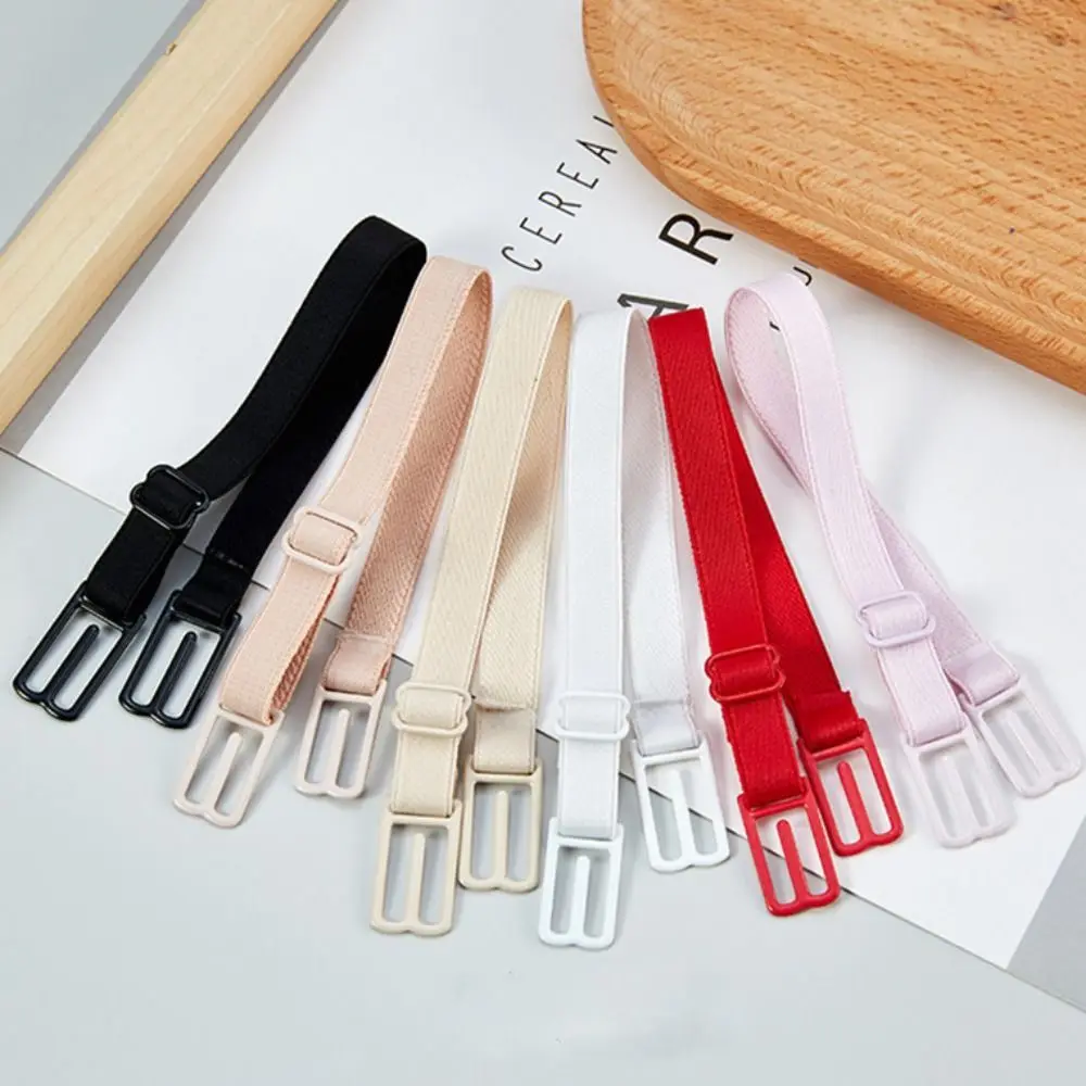 

Invisible Back Hasp Double-Shoulder Elastic Pure Color Bra Extender Invisible Bra Strap Anti-slip Buckle Belt Women Bra Strap