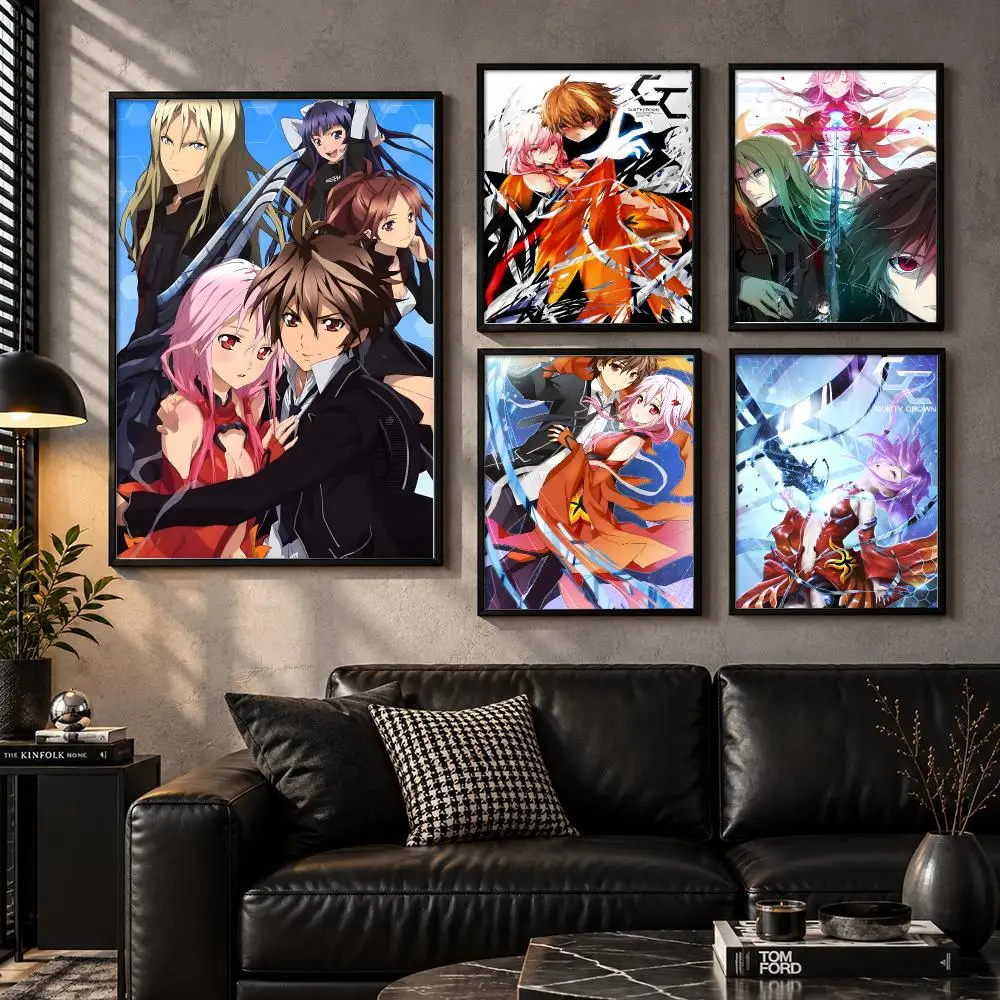 Guilty Crown SciFi Rebel Action Romance Anime Series Poster Poster Aesthetic Unframed Wall Prints for Bedroom & Living Room