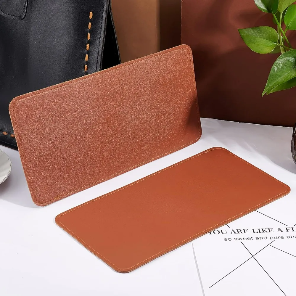 PU Leather Base Shaper Color 2pc Rectangle Purse Bottom Shape Saver 5.9x11.8 Bag Liner Board Insert for Backpack Tote Leather