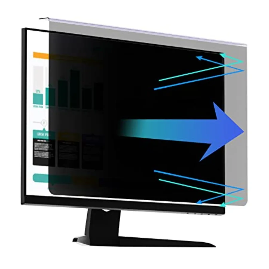 

Computer Privacy Screen Protector for Monitor Anti Blue Light 16:9 Widescreen Filter Hanging Type Anti Scratch Easy Installatio
