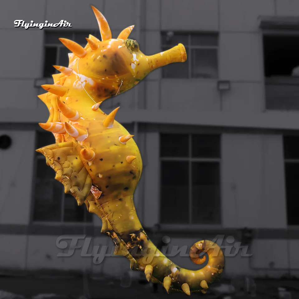 

Fantastic Hanging Giant Inflatable Seahorse Suspended Fish Model Air Blow Up Sea Animal Balloon For Ceiling Decoration