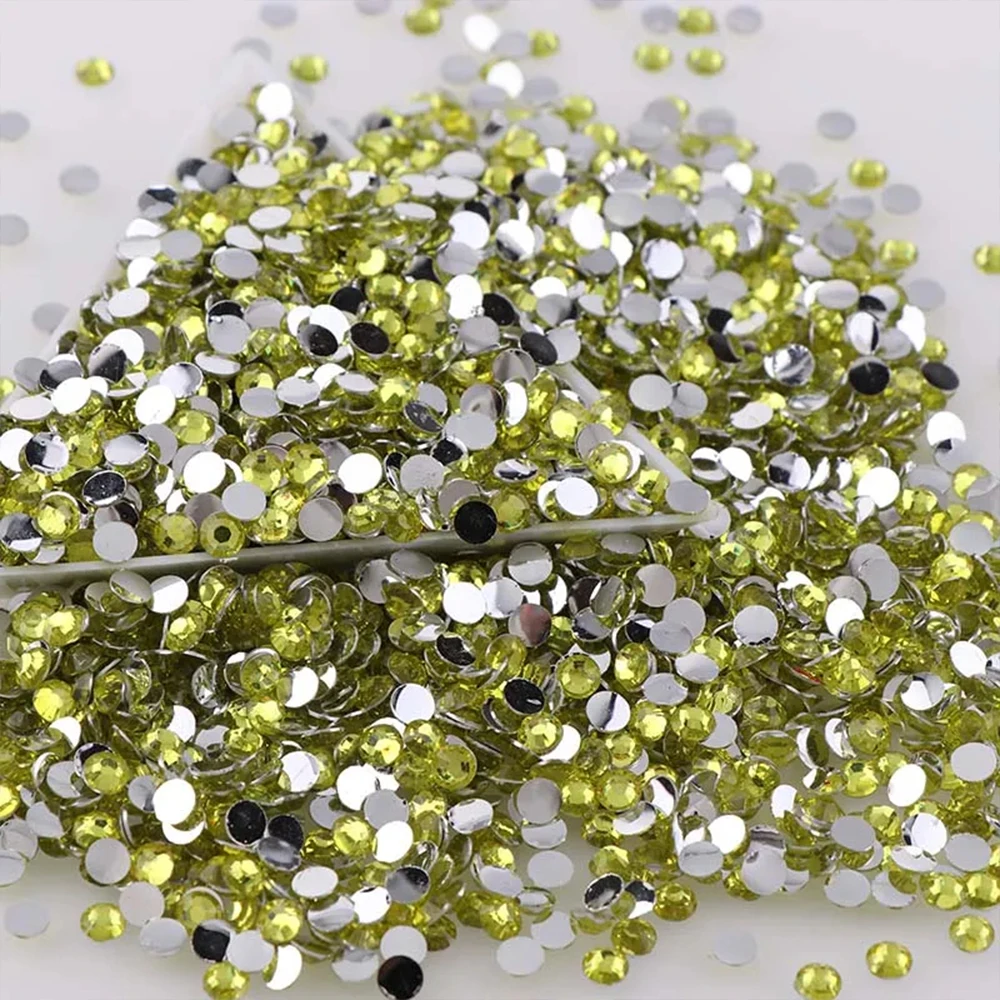 1000 Stück nicht Hot Fix Strasssteine 2/3/4 mm rund Harz Flatback Kristall Strass DIY Nail Art Schmuck Kleidungsstück Dekorationen zum Aufkleben