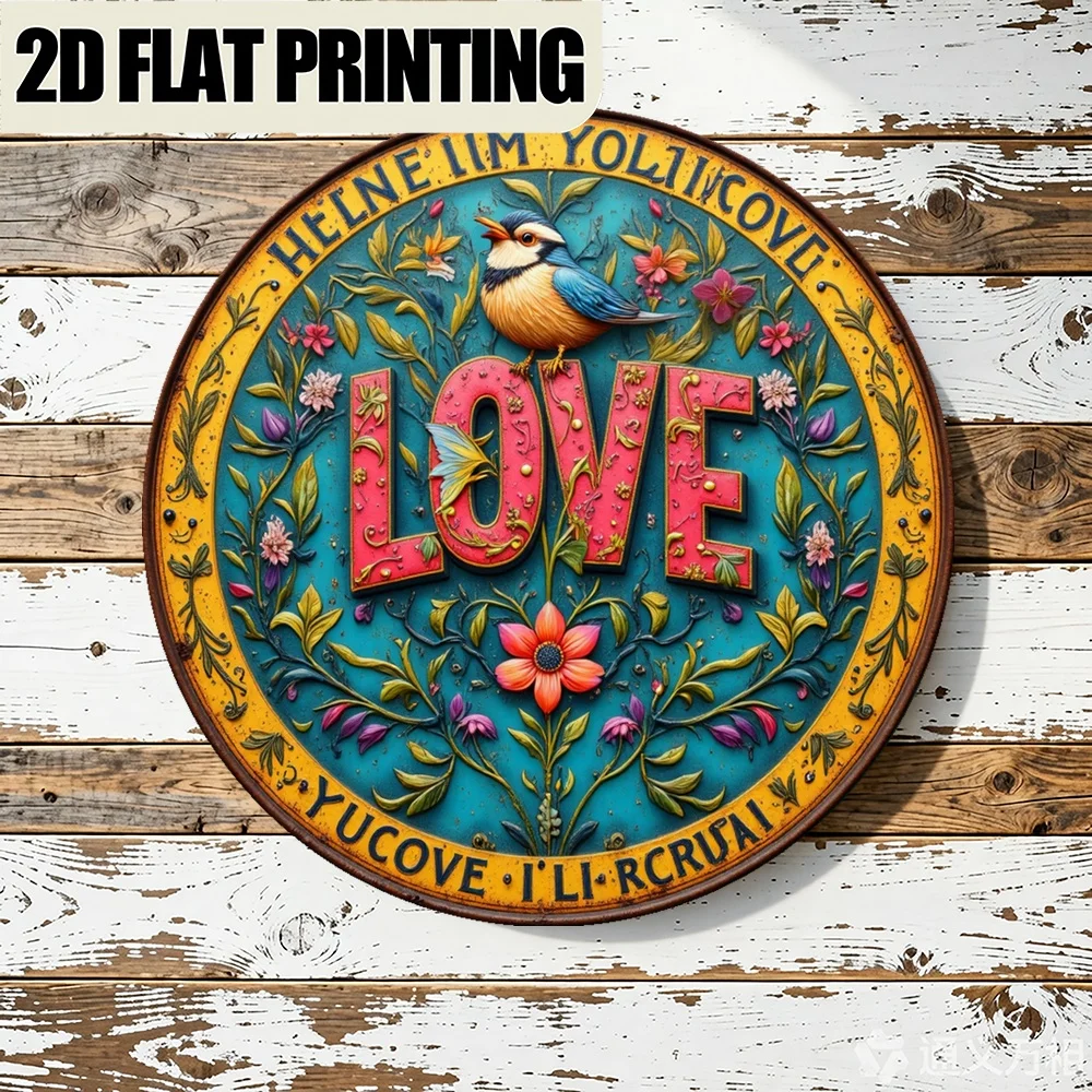 2D Round Wall Art Sign 11.81