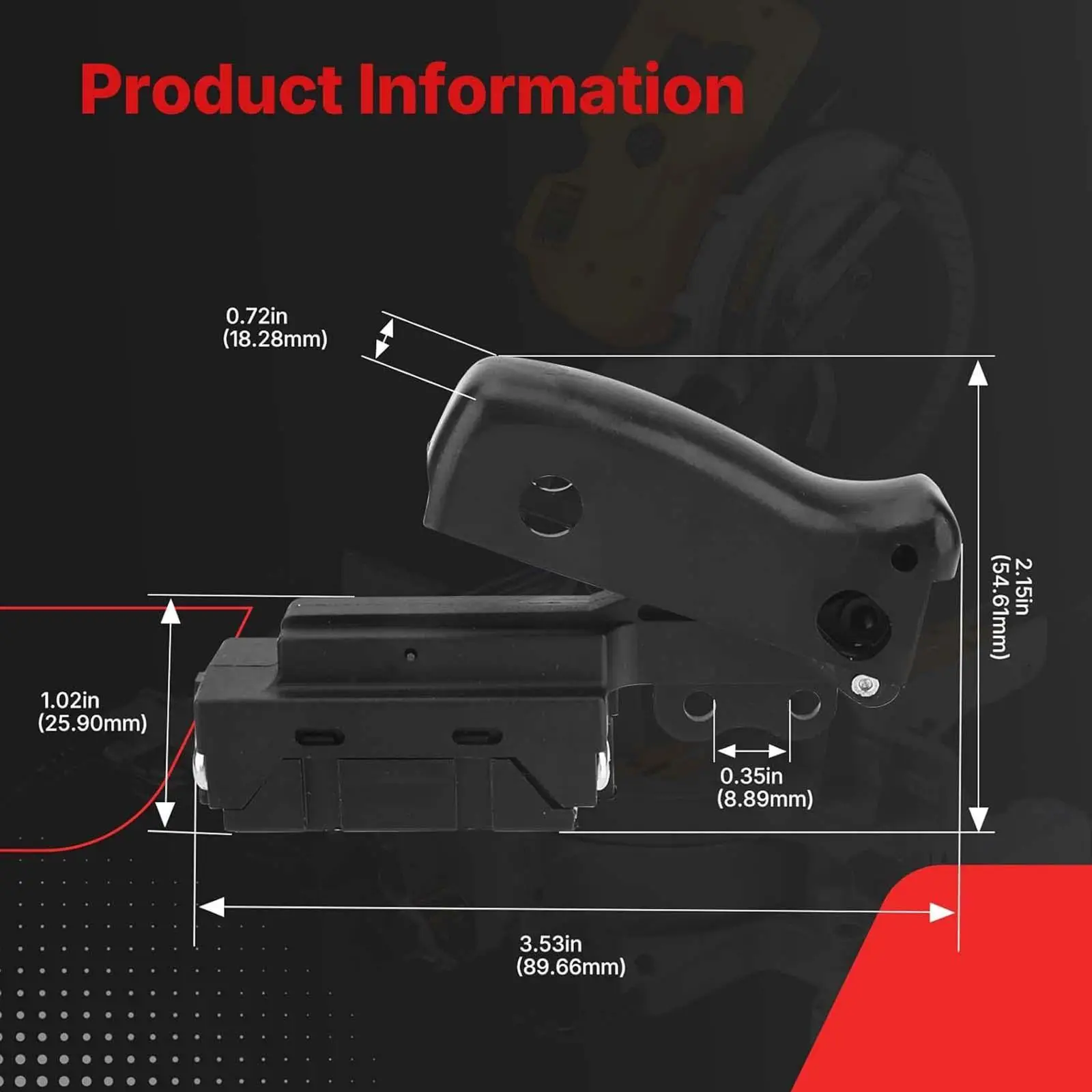 Miter Saw Power Switch High Performance Reliable Versatile Repair Parts Power Tool Accessories 606056-00 Replacement N548978