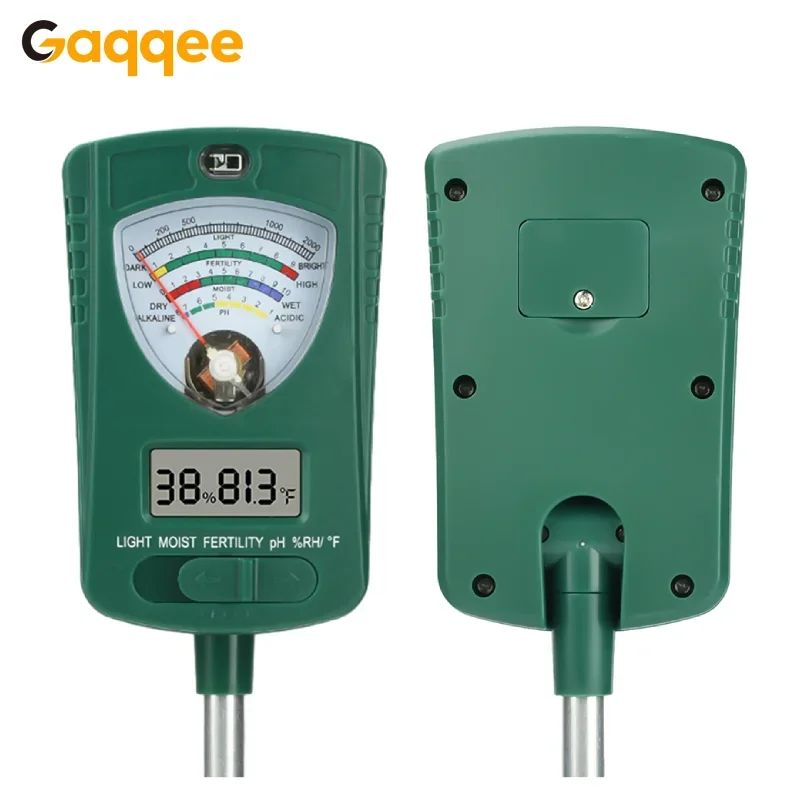 

Мини-тестер почвы 7 в 1 с ЖК-экраном с подсветкой, растения, PH, влажность, температура, свет, влажность, цифровой pH-метр