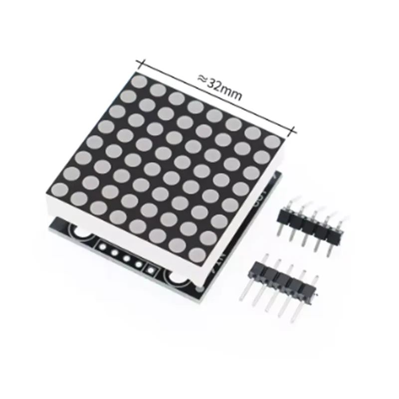 MAX7219 8*8 Dot Matrix Module Red Light Microcontroller Module Display Module MCU LED Display Control Module For Arduino 5V