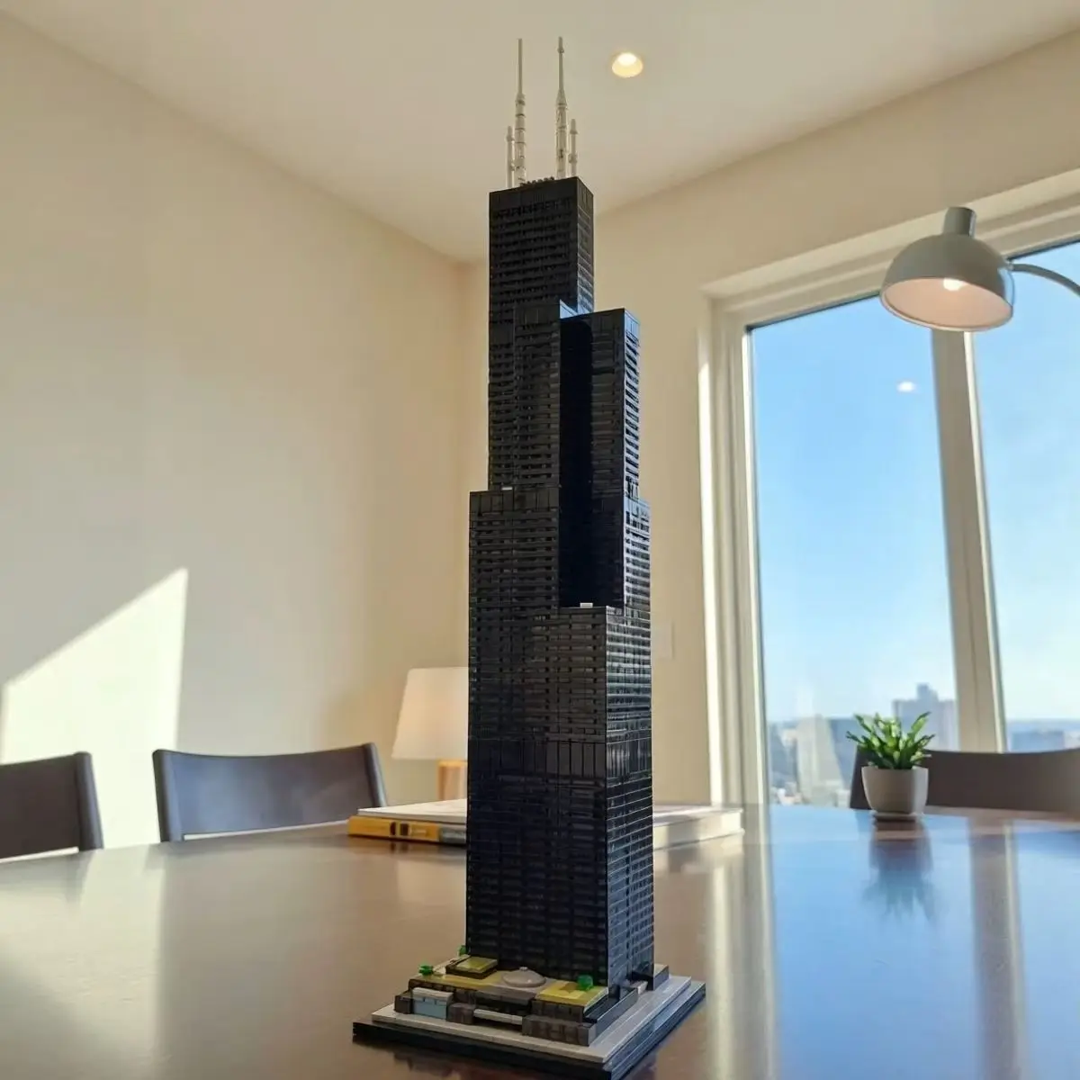

MOC Willis Tower (Sears Tower) 1:800 model building street view DIY Toys Building Blocks girl Boys' holiday gifts 2847Pcs