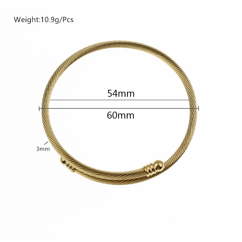 High Quality Stainless Steel Waterproof Durable Non Fading Metal Jewelry Minimalist  Elasticity Open Bracelet Women\'s Daily gift