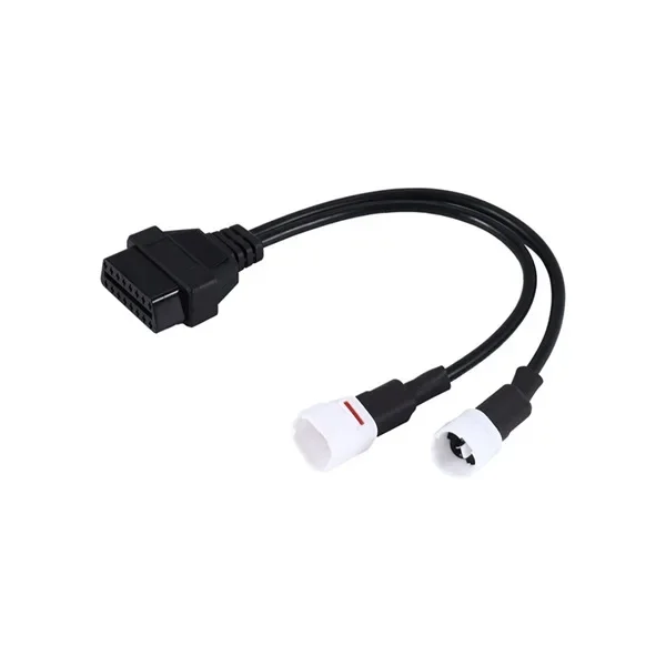 Motorcycle Diagnostic Adapter Cable 3+4 Pin To For OBD II 16 Pin Interface For Use With Handheld And PC Based Scanners