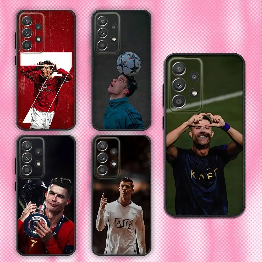 

Sport R-Ronaldo-CR7 Football Phone Case For Samsung Galaxy A13,A21s,A22,A31,A32,A52,A53,A71,A80,Soft Black Shell