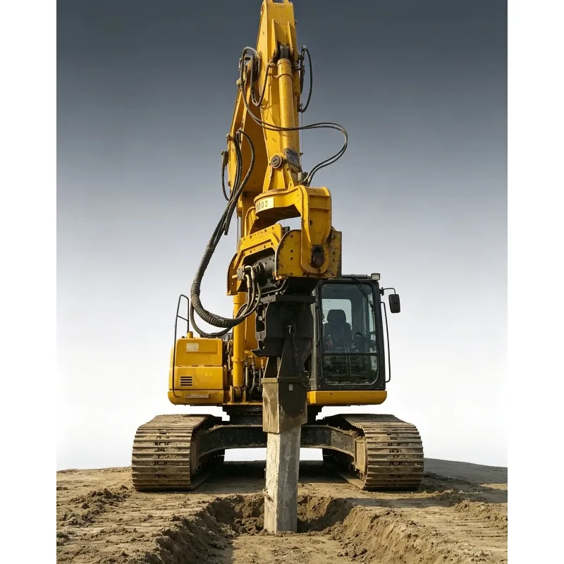 Customized Pile Driving Attachment for Excavator, Hydraulic Pile Driver for Building Foundation, Easy to Install & Operate