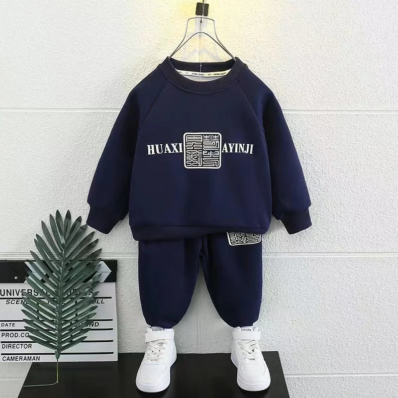 

New Fashion Clothes Cotton Sports Set Boys Girls Kids Sweatshirt Pants Leisure Suit Speing Autumn Children's Tracksuit 2-10Years