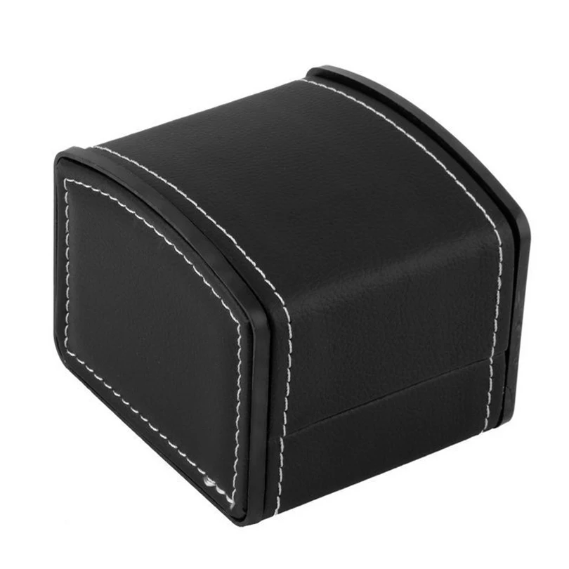 Luxury Watch Hard Box Gift Boxes Leather With Pillow Jewelry Watch Packaging For Bangle Wristwatch Box Black