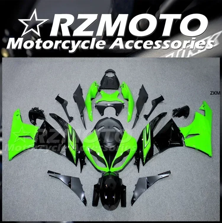 

4Gifts New ABS Fairings Kit Fit For KAWASAKI ZX-6R ZX6R 636 2009 2010 2011 2012 09 10 11 12 Bodywork Set Black Green