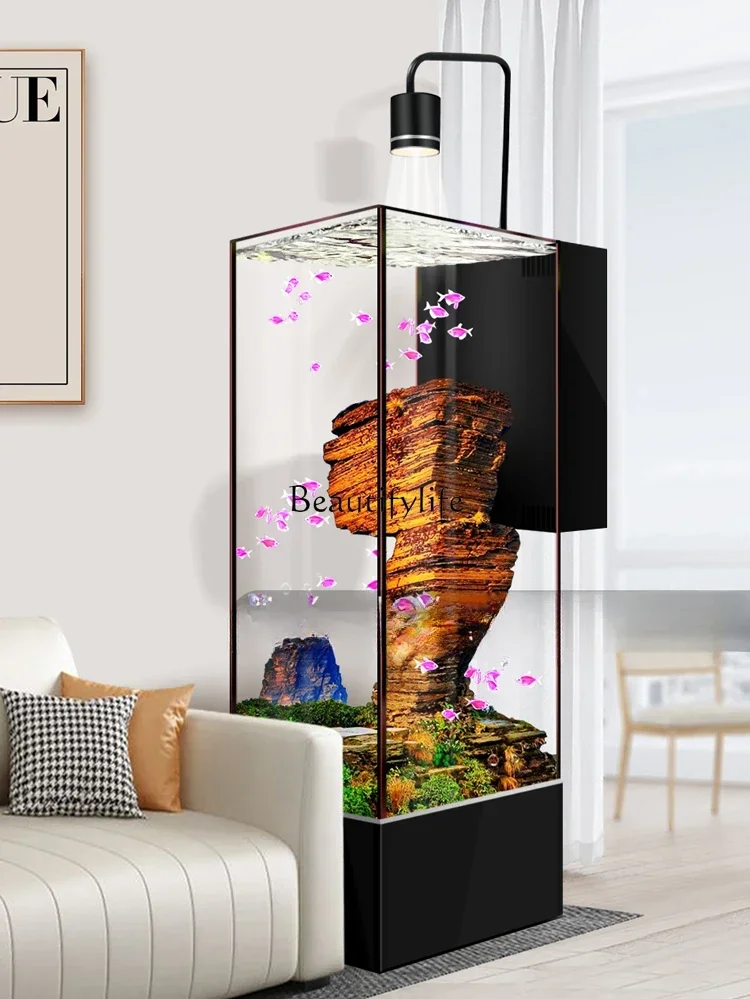 

LD33Small Aquarium Floor Household Ultra-White Glass Change Water Fish Globe