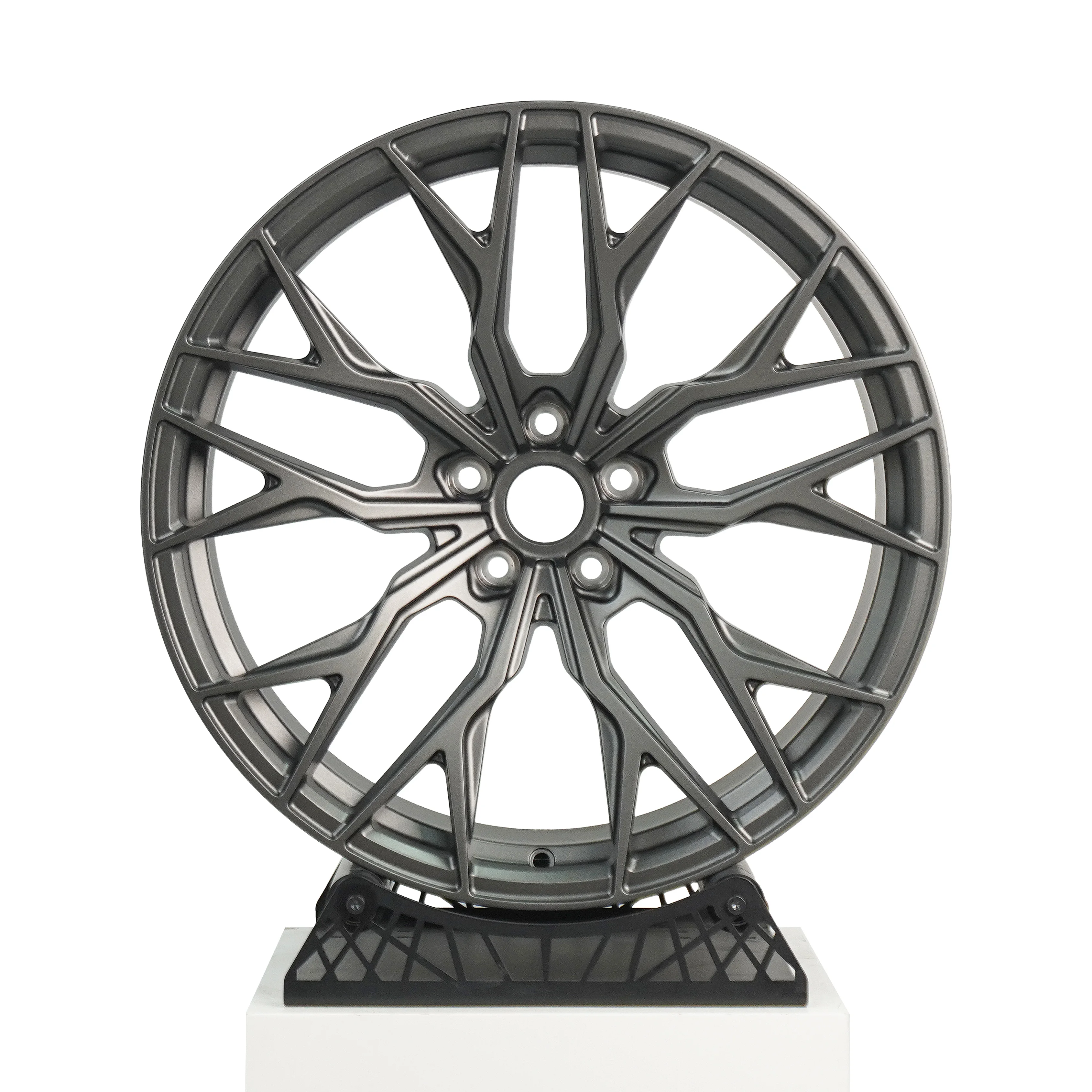 KE ODM OEM Tree Bench Silver T6061 Monoblock Forged Wheel Alloy 20 Inch Passenger Car Rim 5x108 5x112 5x114.3 5x120 5 Hole Hub