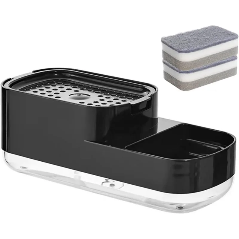 Дозатор для мыла для посуды, Многофункциональный дозатор для мыла 2-в-1, мыльница для раковины в ванной, Дозатор для моющего средства для раковины, в