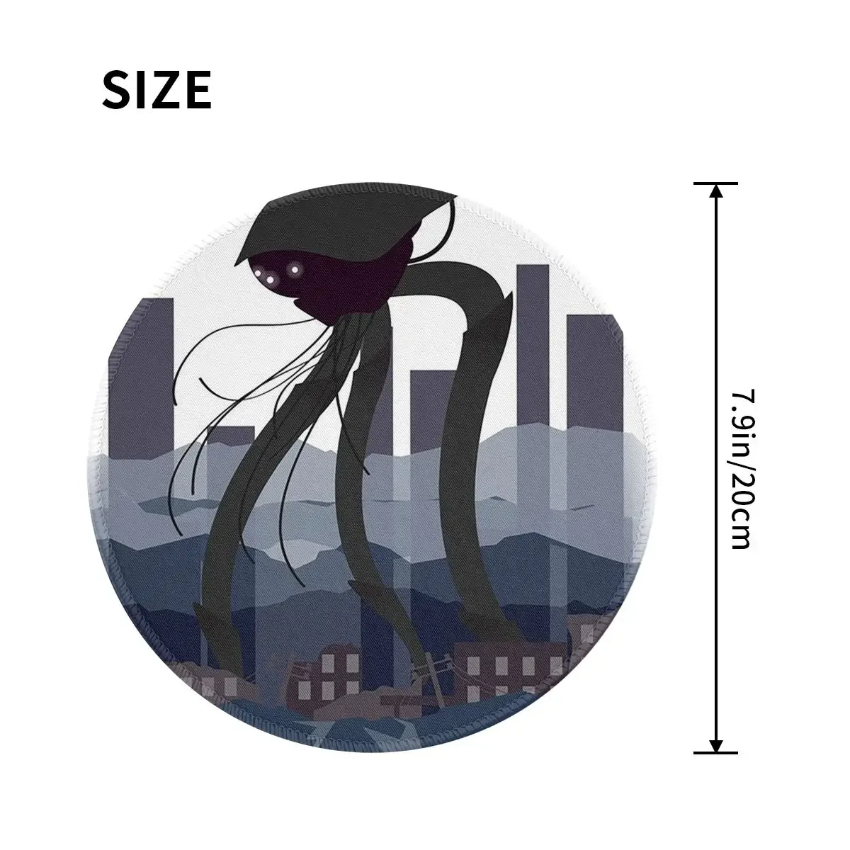 War Of The Worlds Martian Tripod Round Mouse Pad Computer Keyboard Mouse Mat Gaming Laptop Desk Mat Office Table Mats
