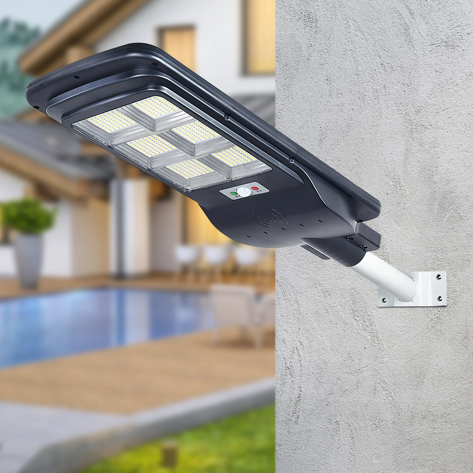 

Solar Street Light Bracket Steel Easy Install Integrated Design Compatible solar spot light pole lighting mount arm road