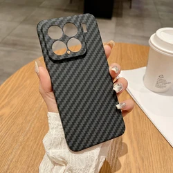 Carbon Fiber Case For Xiaomi 15 Pro Ultra Thin Hard PC Shell Xiaomi 14T Pro 14 poco f7 ultra pro Back Protection Fundas mi13 Pro