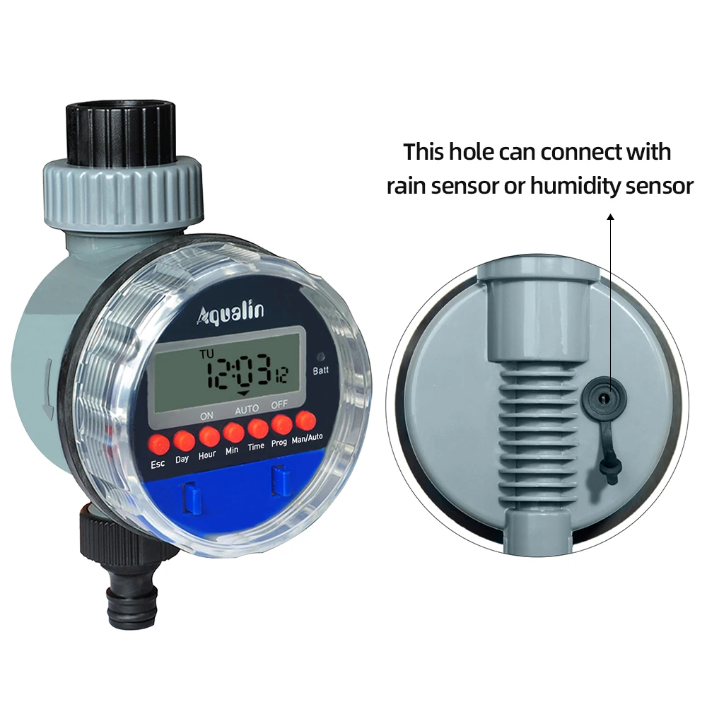 Automatic Electronic Ball Valve Water Timer Home Waterproof Garden Watering Timer Irrigation Controller with LCD Display