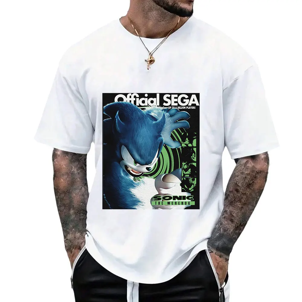 Футболка Sonic The Werehog Sonic The Hedgehog, милый подарок для любителей аниме, одежда с милым мультяшным принтом, одежда в стиле Y2K, топы всех размеров