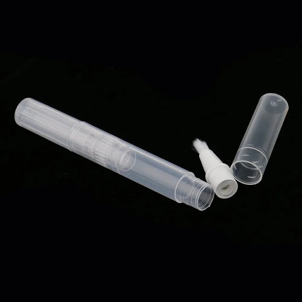 2Pcs 3ml Refillable Empty Twist Pen with Brush Bottle Cosmetic Container Nail Polish Tube for Balm Nail Art Paint Mascara Oils