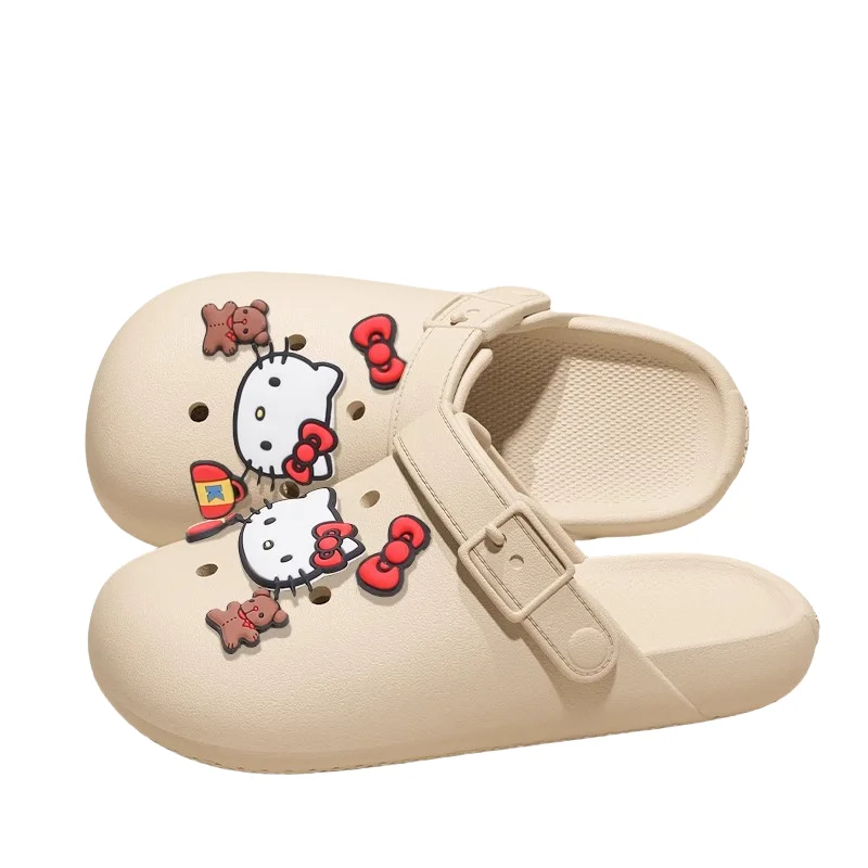 sanrio Hello Kitty cartoon simpatiche pantofole creative Kawaii coppia unisex stessa estate scarpe da spiaggia antiscivolo leggere regalo