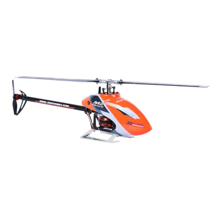 M2 EVO MK2 RC Helicopter for Adults - 6CH 3D Aerobatic RC Helicopters Outdoor with Dual Brushless Direct-Drive Motors, Outdoor Mini RC Aircraft For Advanced Pilots（PNP Version, Orange)