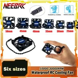 25/30/35/40/45/50mm RC Motor Cooling Fan 5V-12V DC 10000-30000RPM High Wind Heatsink Rapid JST Plug for 28/36/42mm Brushless ESC